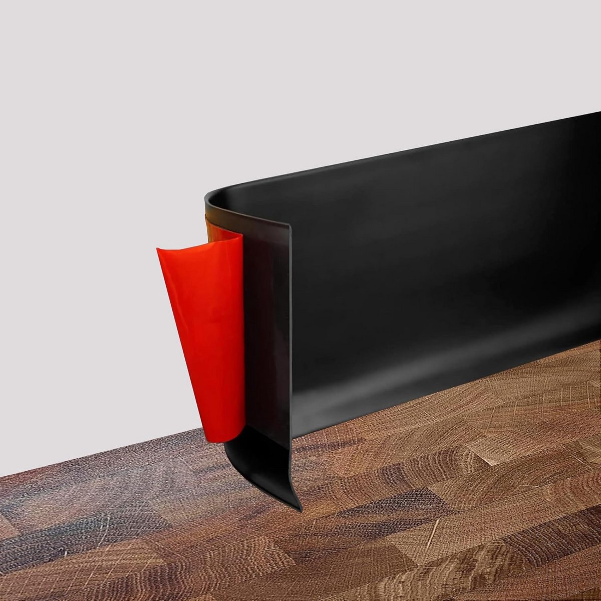 Zelfklevende PVC Plint Hoekplint 8cm Breed Zwart voor Keuken en Badkamer
