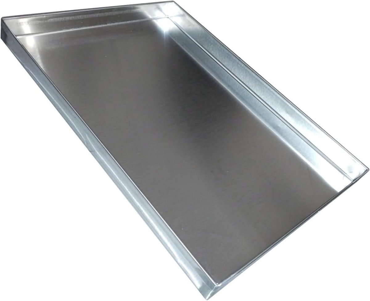 Lekbak Roestvrij Staal 20x10cm - Multifunctionele Opvangbak voor Wasmachine, Planten en Keukenblok