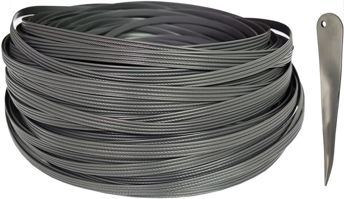 Reparatie Touw voor Tuinmeubelen - Rotan Vlechtwerk Herstelset Grijs - 35 Meter