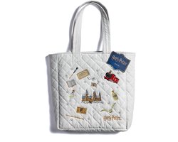 The Carat Shop - Harry Potter – Icons – Geborduurde katoenfluweel luxe Tote Bag - Strandtas - Boodschappentas