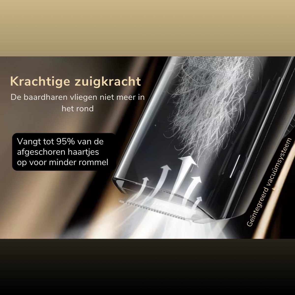 YST Solutions Nuvado Vacuüm Baardtrimmer met Ingebouwde - afbeelding 2