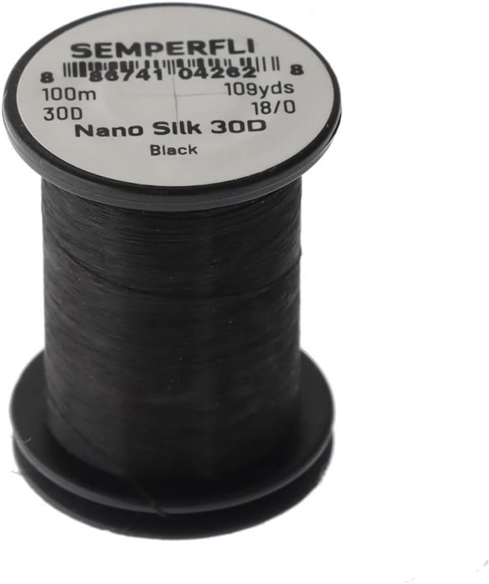 Extra Sterke Vliegbinddraad 30D Nano Silk | Dunne en Fijne Bindgaren Zwart 100m