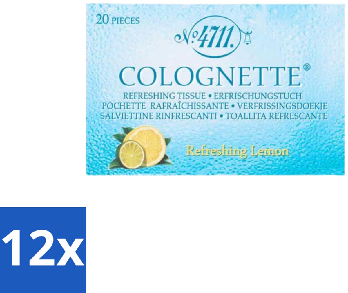 4711 – Colognette Tissues – Citrus – 20 Doekjes - Voordeelverpakking - 12 stuks