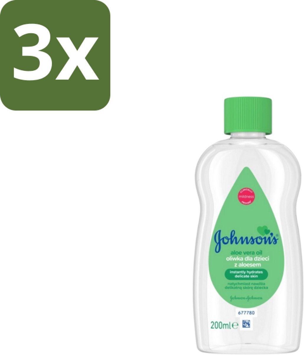 Johnson's - Baby Olie - Aloe Vera - 300 ml - Bulkverpakking - 3 stuks