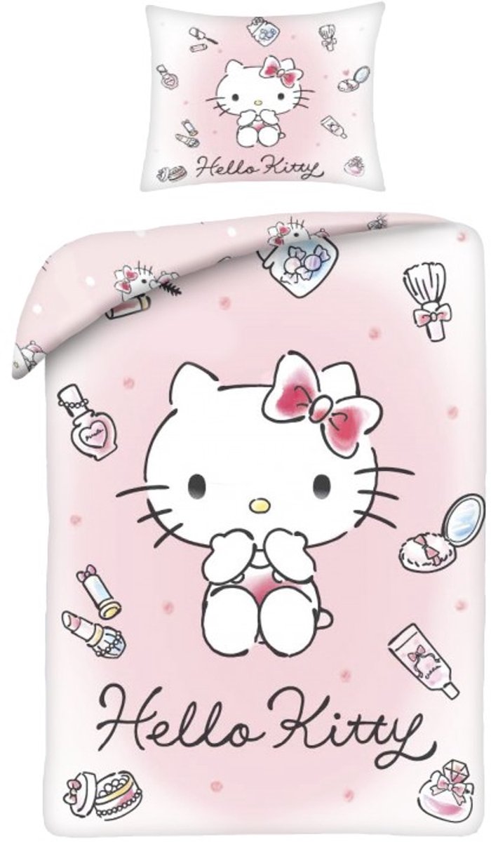 Hello Kitty Dekbedovertrek Beauty - 140 x 200 + 70 x 90 cm - Polyester