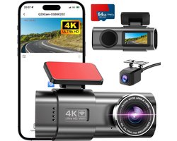 Florixa® Dashcam voor Auto Voor en Achter - Dashcam - Zwart - ‎4cm x 10cm x 5cm