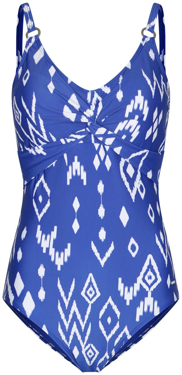Pastunette Badpak - Cobalt Sea - Blauw/Wit - Corrigerend