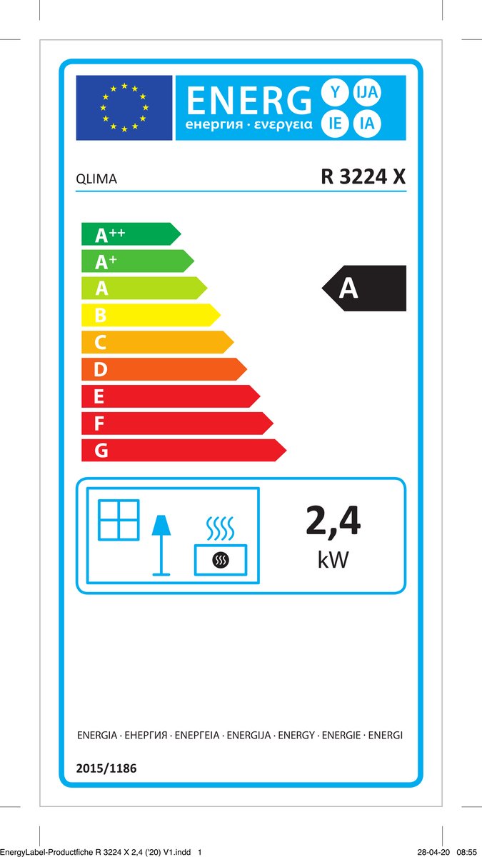 Qlima R 3224 X petroleumkachel 2.4 kW 85 m3