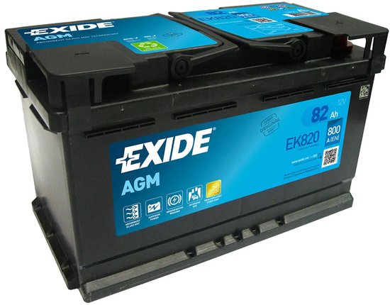Exide Technologies EK820 Start-Stop 12V 82Ah AGM - autoaccu - lekvrij