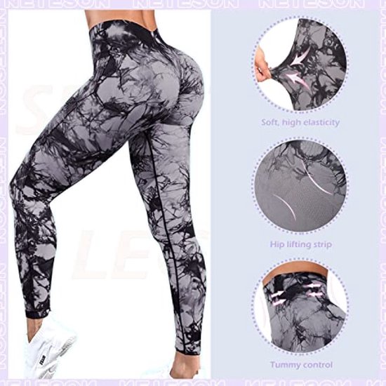 Dames sportlegging met scrunch-effect, hoge taille en naadloos design — afbeelding 2