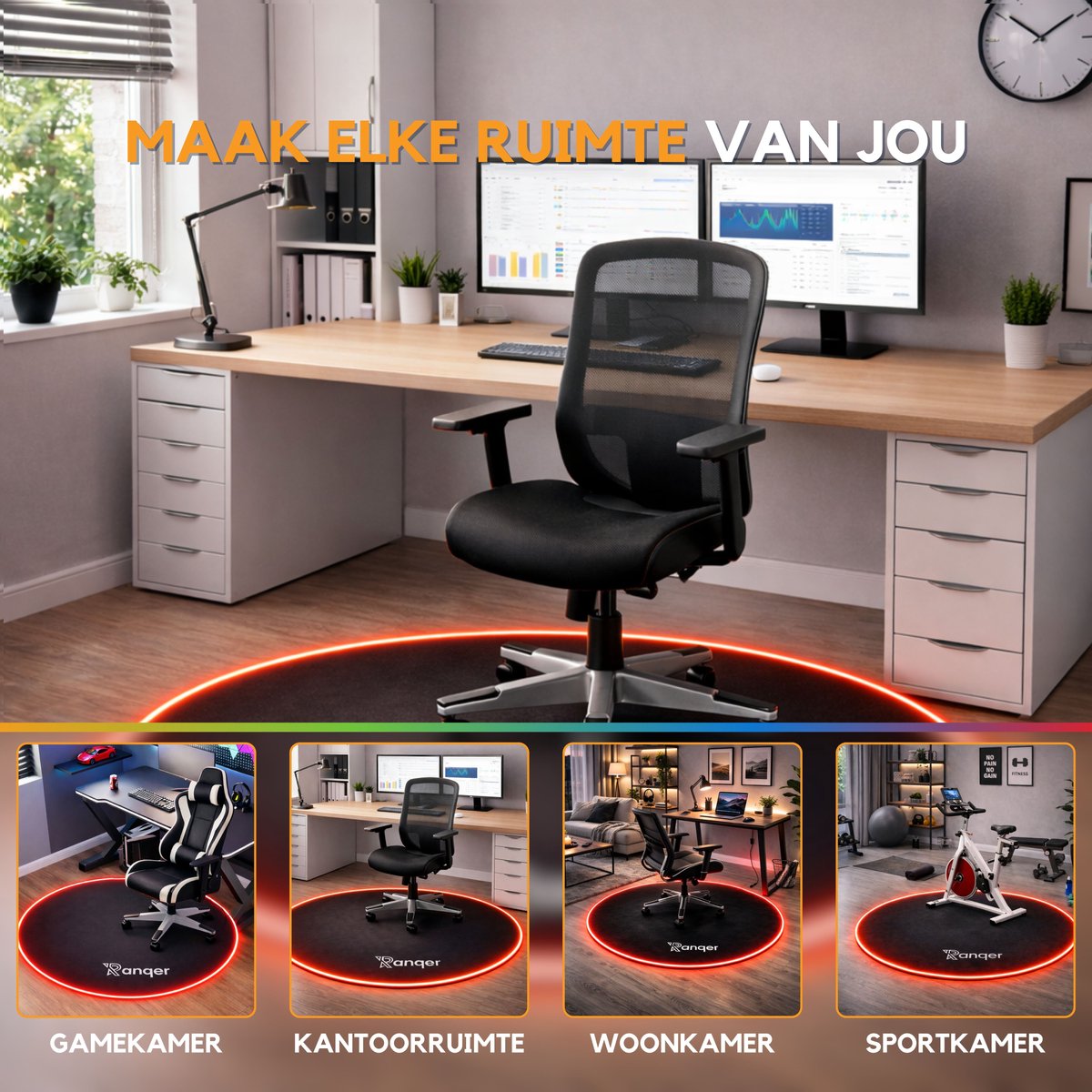 Ranqer Gaming Chair Mat RGB - afbeelding 2