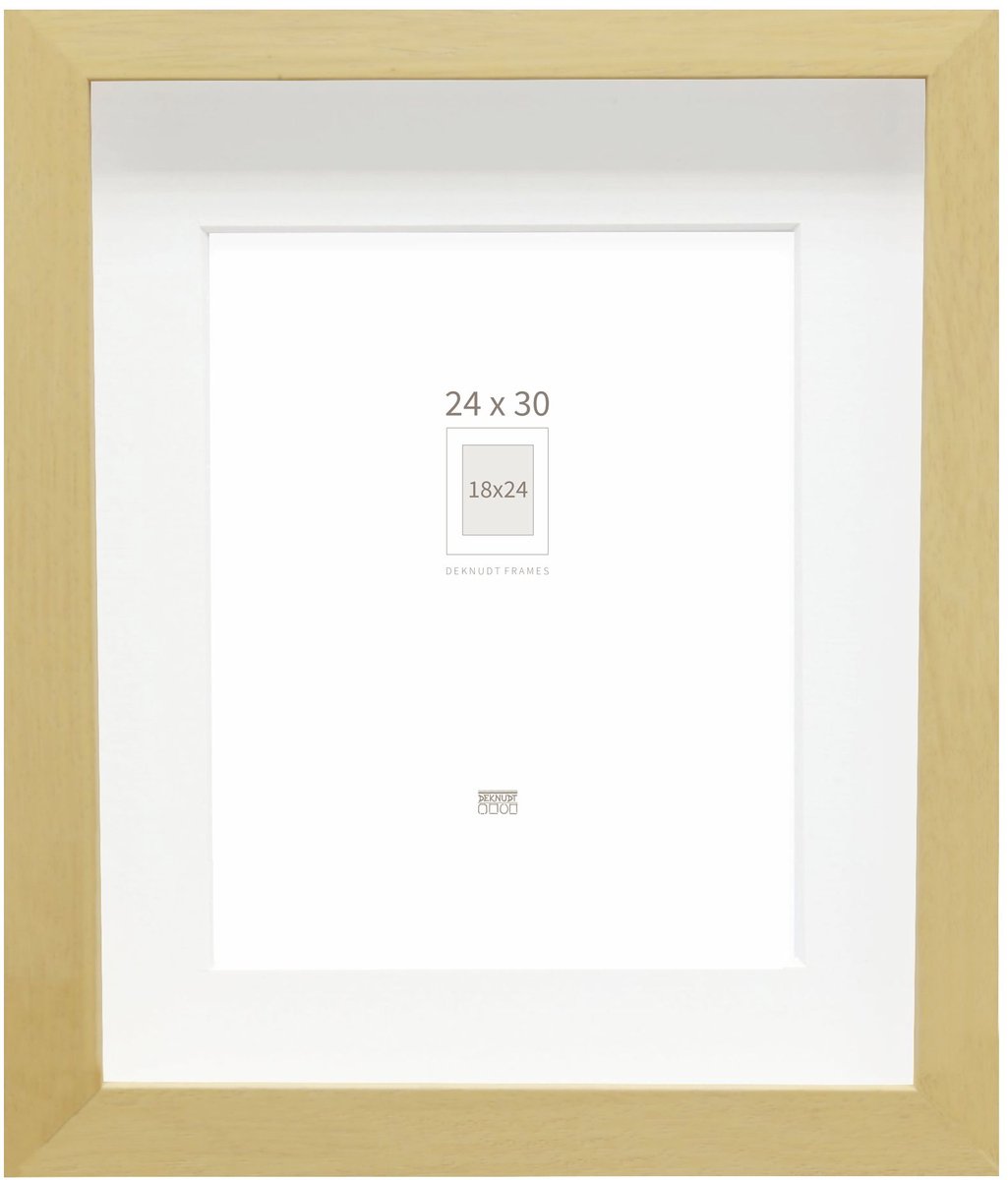 Deknudt Frames fotolijst - naturel met passe-partout - 18x24/24x30 cm