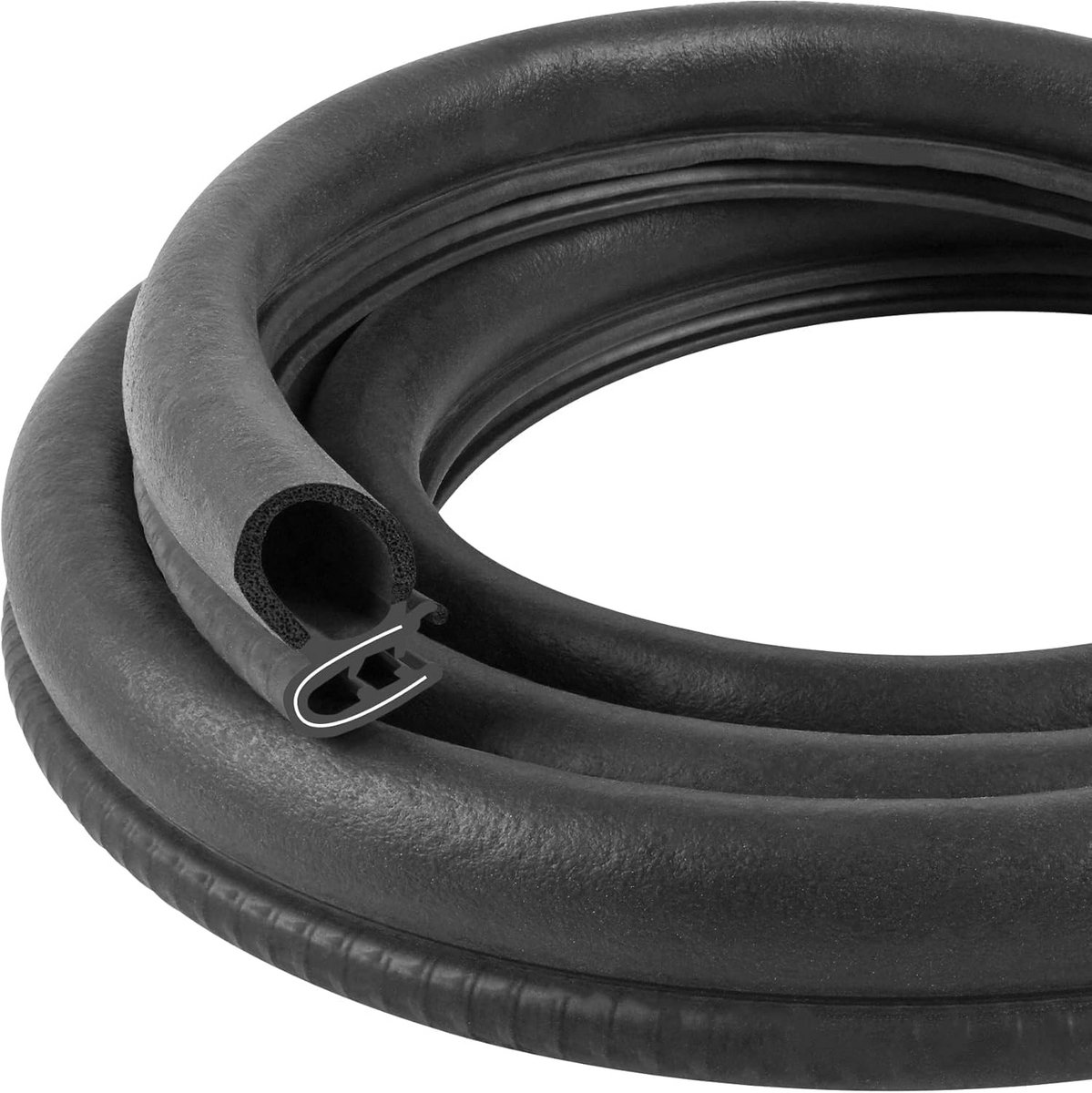 Universele Auto Deur Rubber Afdichtingsstrip - 3,3 Meter