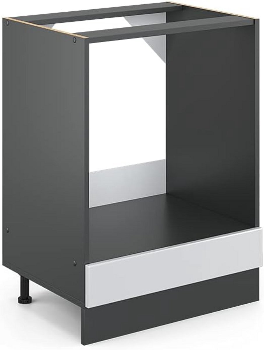 Ovenombouwkast 60 cm Wit Hoogglans Antraciet Modulair Systeem