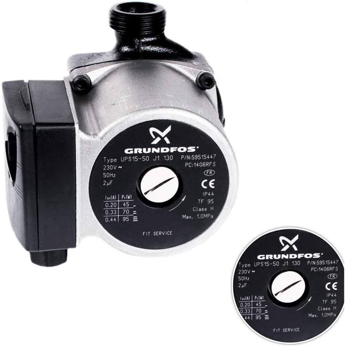 Universele Circulatiepomp voor CV Ketel 3 Snelheden 130mm Aansluiting