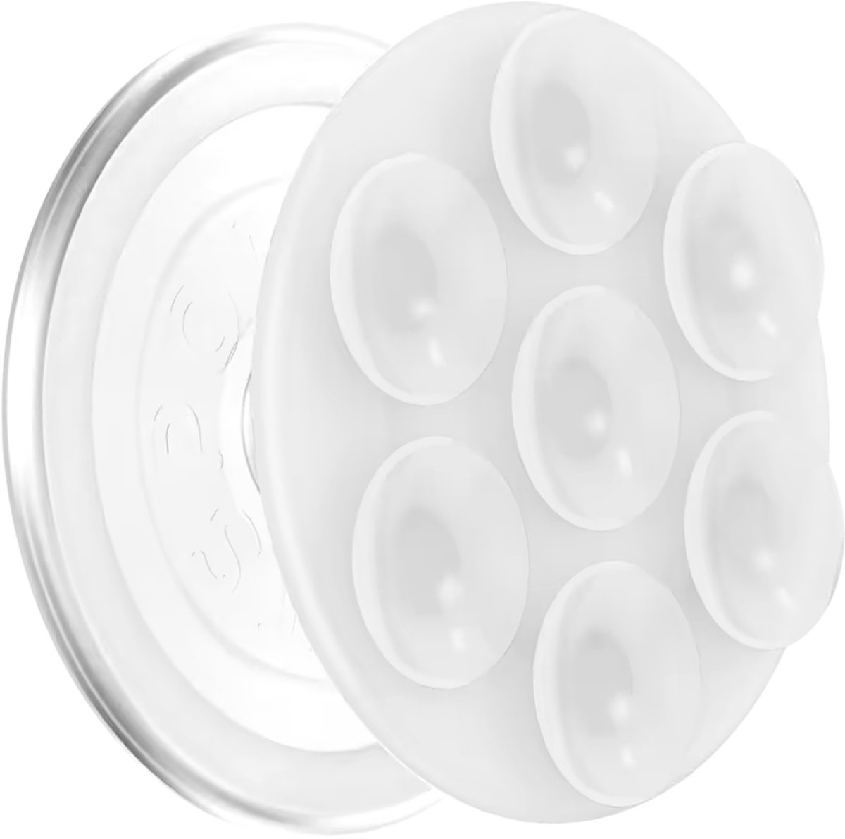 PopSockets, PopGrip MagSafe-houder voor smartphone Suck-Up-collectie, Transparant