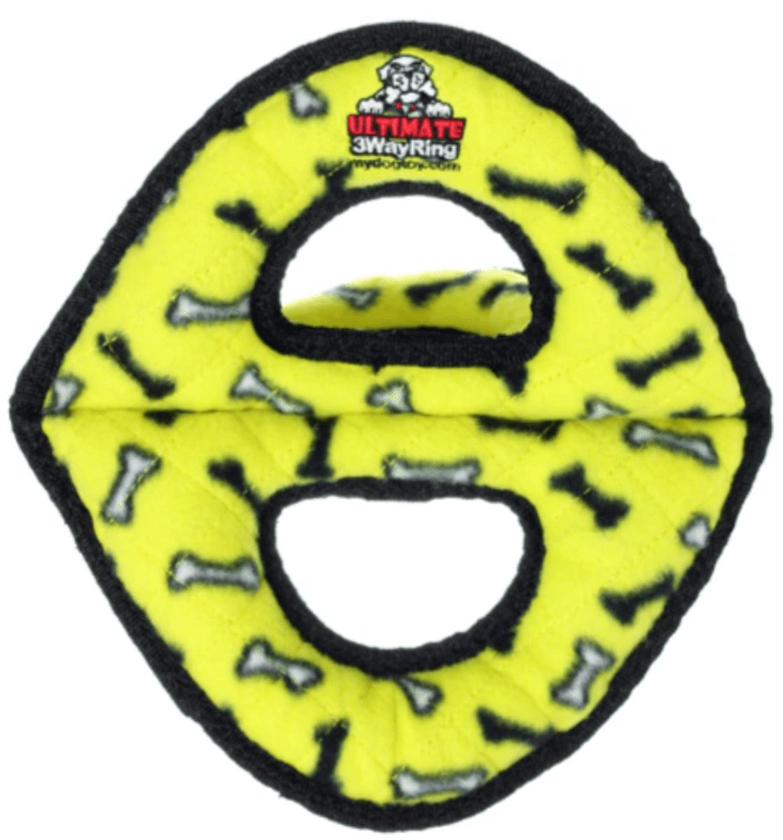 Tuffy - Ultimate 3-Way Ring - Hondenspeeltje - Geel - TUFFY 9