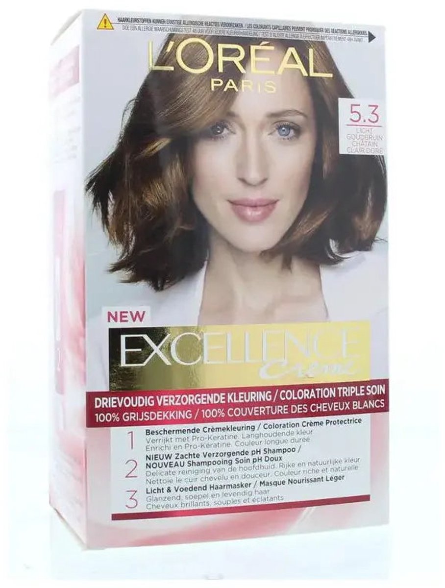 L’Oréal Paris Excellence Crème 5.3 - Licht Goudbruin - Haarverf