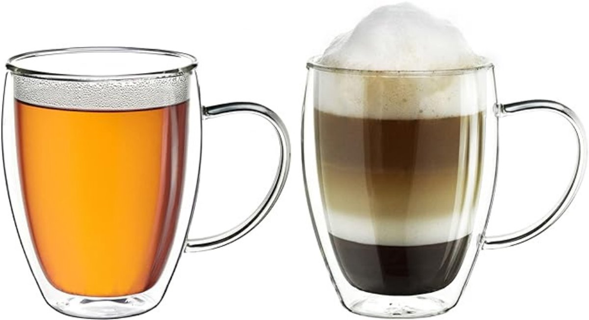 Verte Dubbelwandig Thermisch Glas - Met Handvat - 250 ml - Set van 2