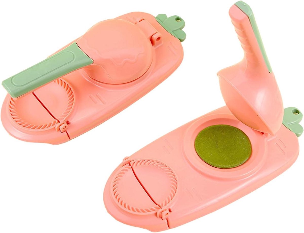 2-in-1 Dumpling Maker - Dumpling Mallen en Dumpling Skin Maker - Roze - Makkelijk in Gebruik