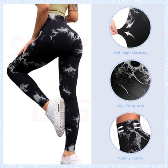 Dames sportlegging met hoge taille - vormgevend, ondoorzichtig en elastisch voor yoga en fitness — afbeelding 3
