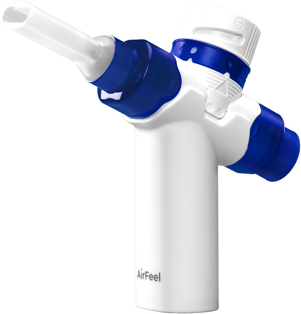 AirFeel PEP OPEP Ademhalingstoestel Voor Slijm Losmaken Luchtwegen Therapie Autoclaveerbaar Inclusief Neusklem