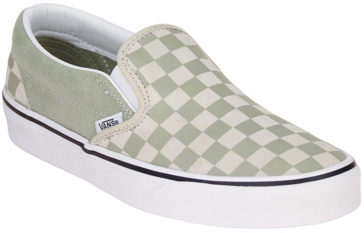 Vans Classic Sip-On Checkerboard Soft Sage