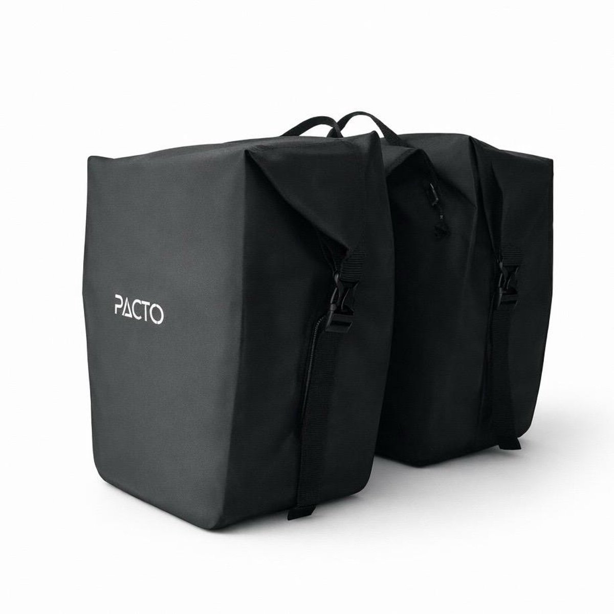 PACTO - Dubbele fietstas - zwart - 36L
