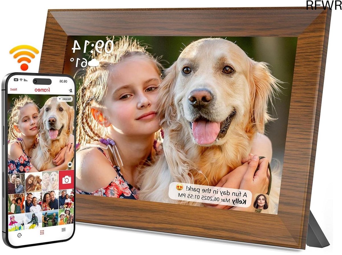 Digitale Fotolijst met Wifi - Fotolijsten - Frameo App - HD Kwaliteit - Display