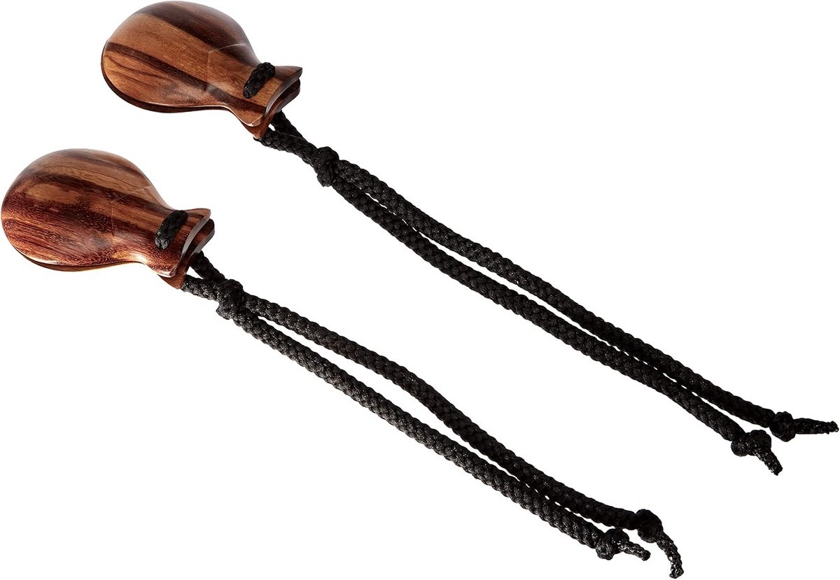 Houten Castagnetten met Koord voor Muziek en Dans