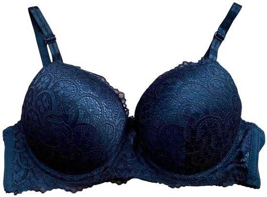 BH rembourré femme sans armature recouvert de dentelle 70B noir