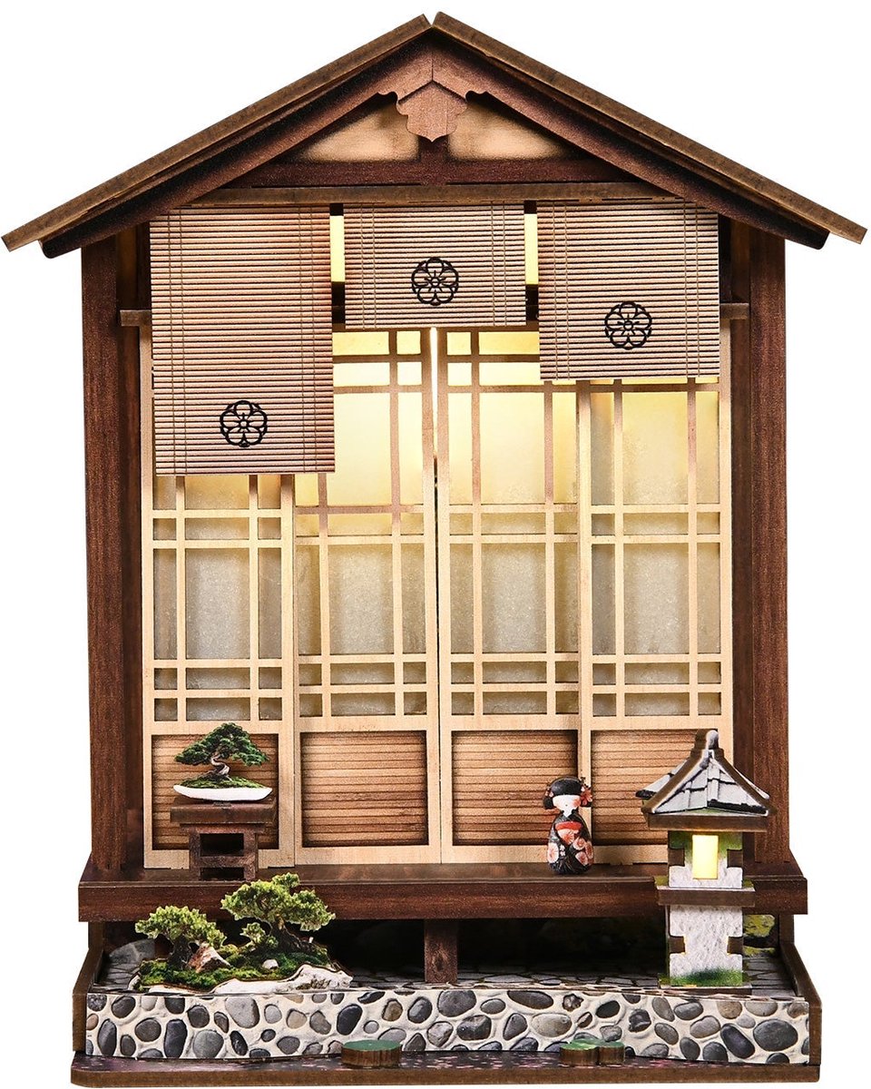 Japans huis - 3D Puzzel met Handleiding - DIY - Miniatuur Modelbouw Hout Kinderen en Volwassenen - Houten bouwpakket - Assemblr