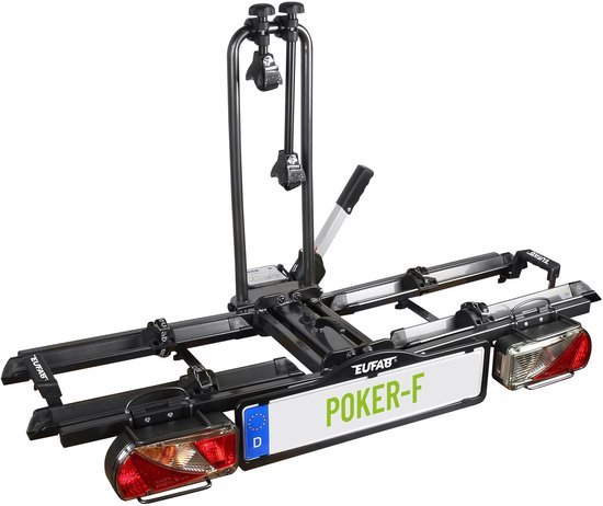 2-FIETSDRAGER OP INKLAPBARE EN KANTELBARE TREKHAAK - EUFAB