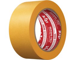 Kip 3808 WASHI-TEC® Goldkrepp® - Professionele schilderstape van topkwaliteit, 48 mm x 50 m | dunne washi-tape voor afplakken, schilderen en lakken, schilderstape voor schilderwerk en renovaties