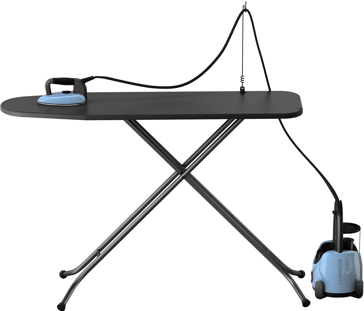 Laurastar Lift Plus Blue Sky Stoomstrijkijzer, 3-in-1 Strijkstation, dat je kleding ontvouwt, Strijkt en reinigt, Hygiënische Stoom, Afneembare watertank, Groenicaal Strijken, Automatische oprolling — afbeelding 4