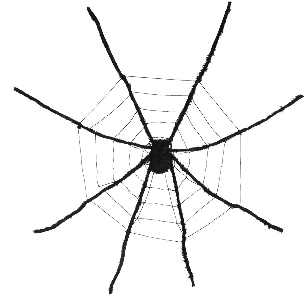 Boland - Spinnenweb met XL spin - Horror - Decoratie - Spookhuis - Trick or Treat