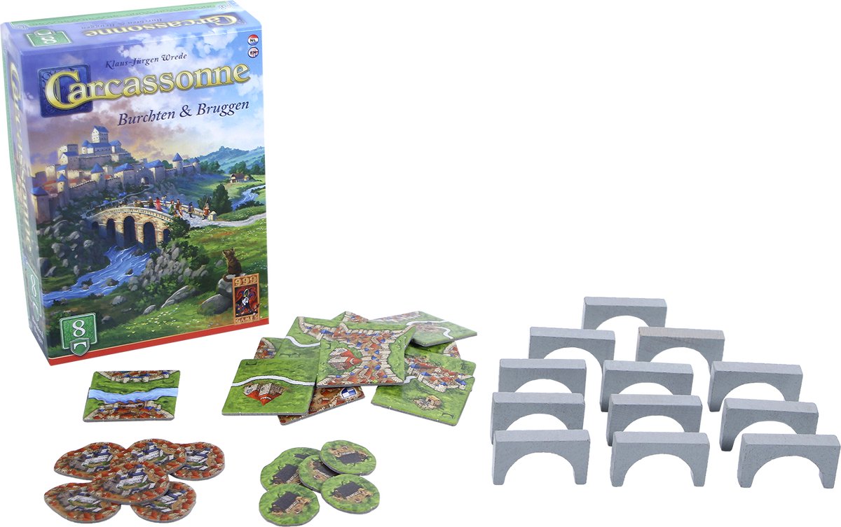 999 Games - Carcassonne: Burchten & Bruggen - Uitbreiding 8 - Nieuwe Versie - NL - EN — afbeelding 11