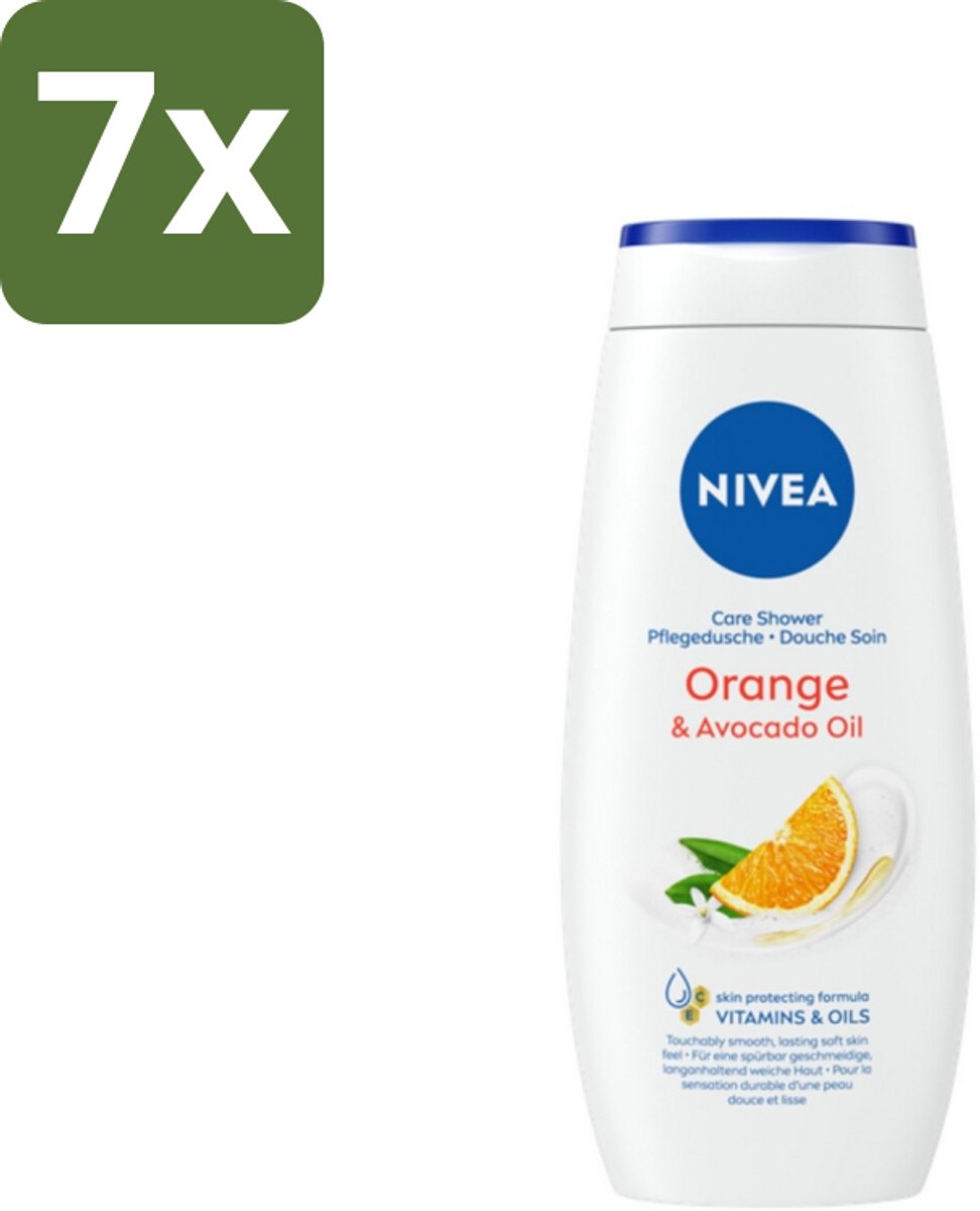Nivea - Douchegel - Orange - Voelbaar Gladde Huid - 250 ml - Bulkverpakking - 7 stuks