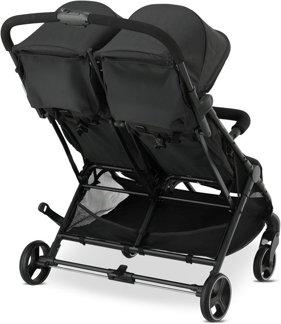 Mooiys Tess Twin Duo Buggy - Inclusief regenhoes - Inclusief Draagtas - Zwart van Merkloos — afbeelding 3