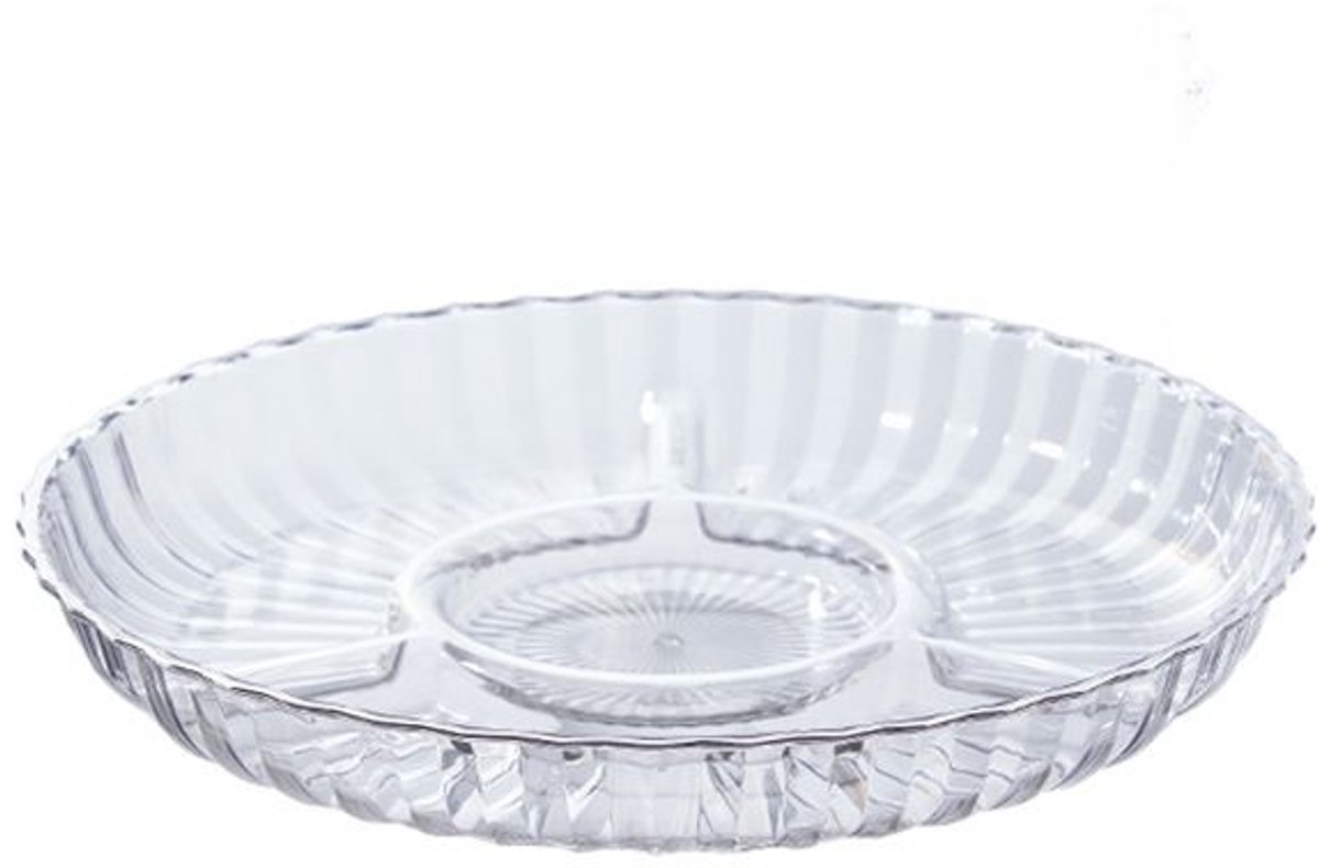 Cinar - Tapasschaal Ø 28 cm - Snackplaat - Serveerschaal - Serveerbord - Verdeelbord - Gourmetschaal - Verdeelschaal