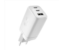 Fresh 'n Rebel Oplader iPhone & Samsung – 67W Adapter 2x USB-C & USB-A (3 poorten) – Veilige Snellader iPhone & Samsung – Ice Grey