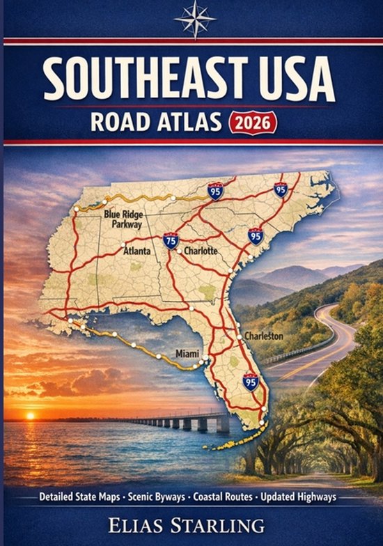 Southeast USA Road Atlas 2026 Florida Georgia Carolinas Gulf Coast 550x784 