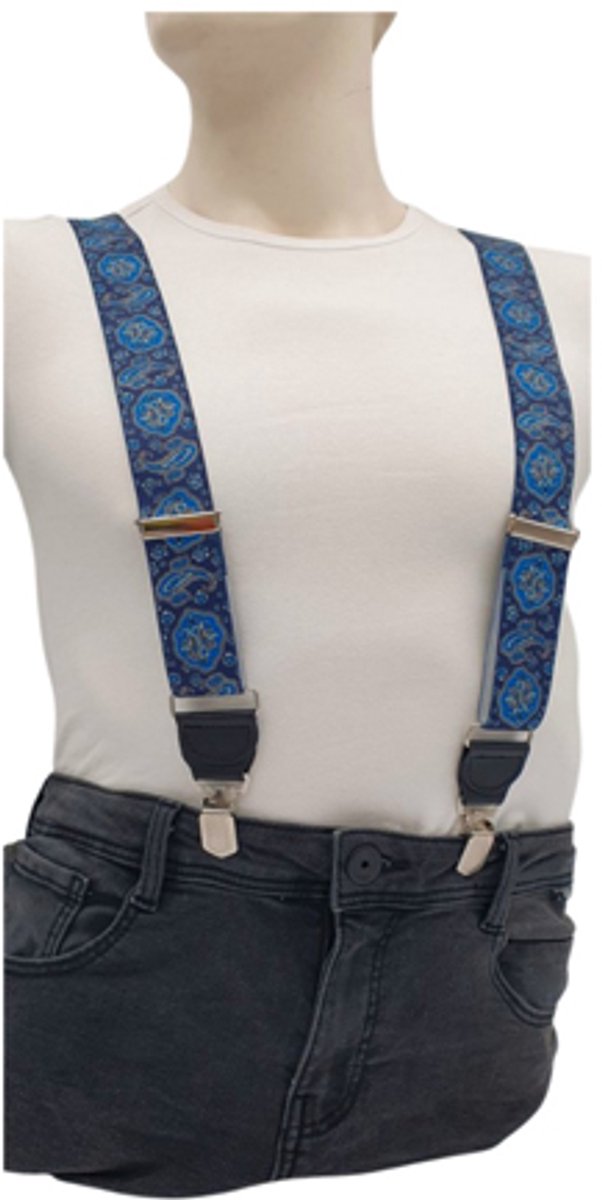 HENDRIK-GOLD Bretels PAISLEY BLAUW