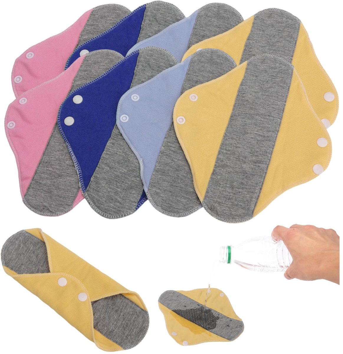 Wasbare Inlegkruisjes - 100% Katoen - Set van 8 Stuks