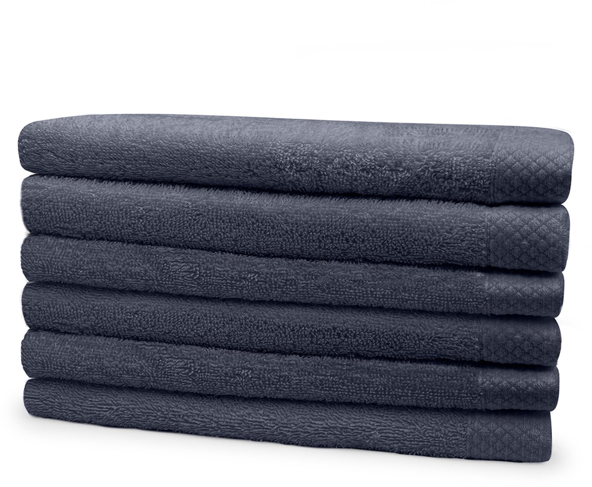 Eleganzzz Handdoeken Set - Set van 6 - Badhanddoeken 70x140cm - Badlakens - Handdoek - 420 gr/m2 - 100% Katoen - dark grey