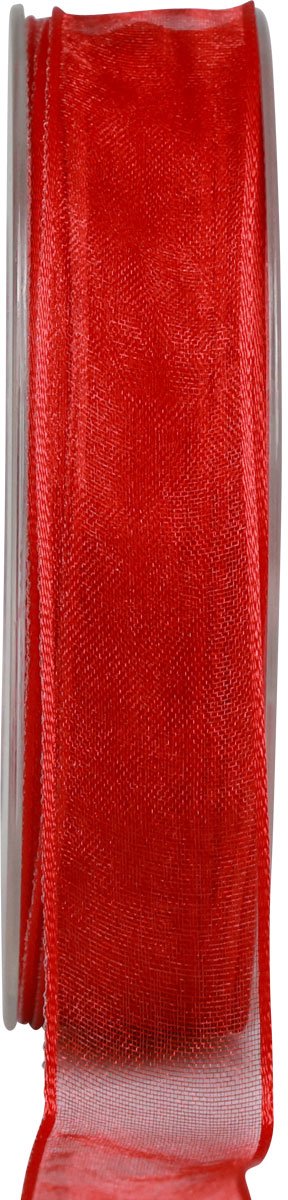 Chiffonlint organzalint decoratief lint organza rood 25mm 20m