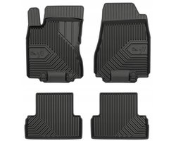 Frogum No.77 Automat / Vloermat - 3D Pasvorm - Geschikt voor Nissan X-Trail T31 2008-2013 - TPE Rubber - 4-delig - Hoge Rand 4cm - Zwart