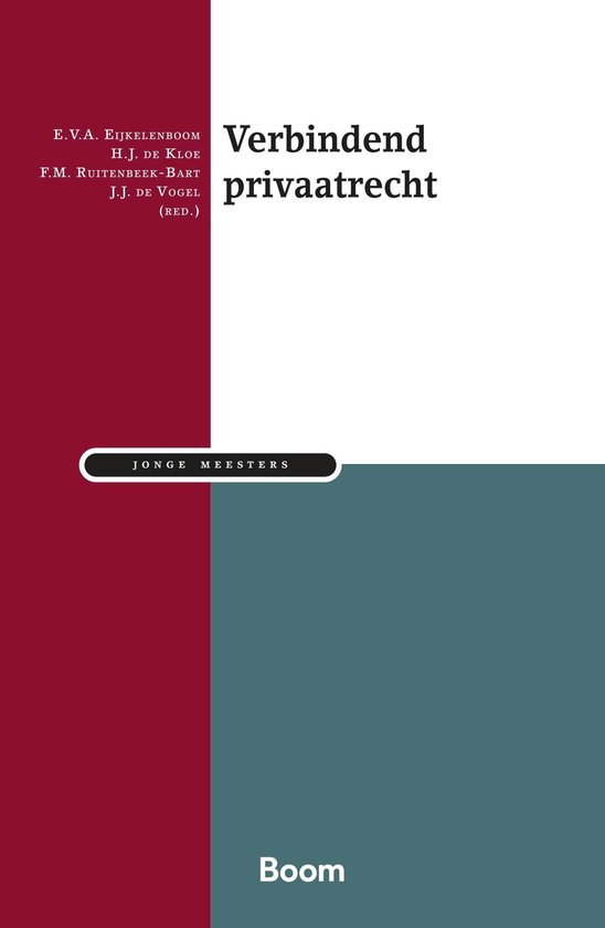 Jonge meesters - Verbindend Privaatrecht - cover