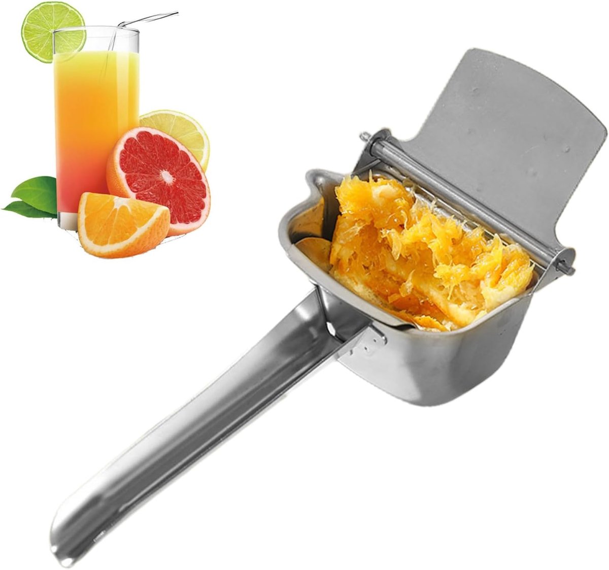 Handpers Sapcentrifuge - Fruit Pers Tool - Verse Sappen Maken - Robuuste RVS Constructie