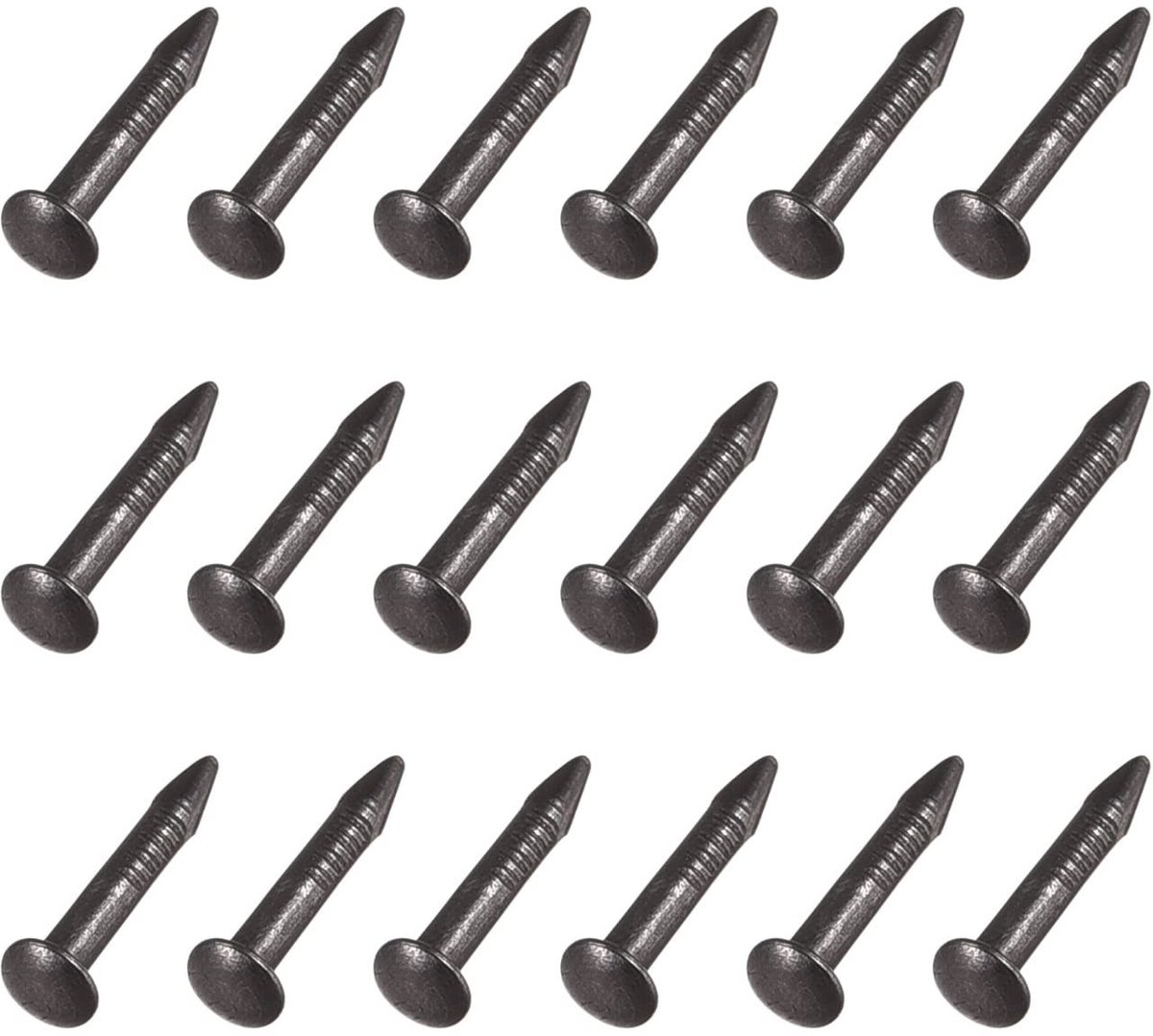 Allecto - Spijkers - Nagels - 200 stuks - Messing - Houtbewerking - Zwart - Metaal - Klussen - Zwart